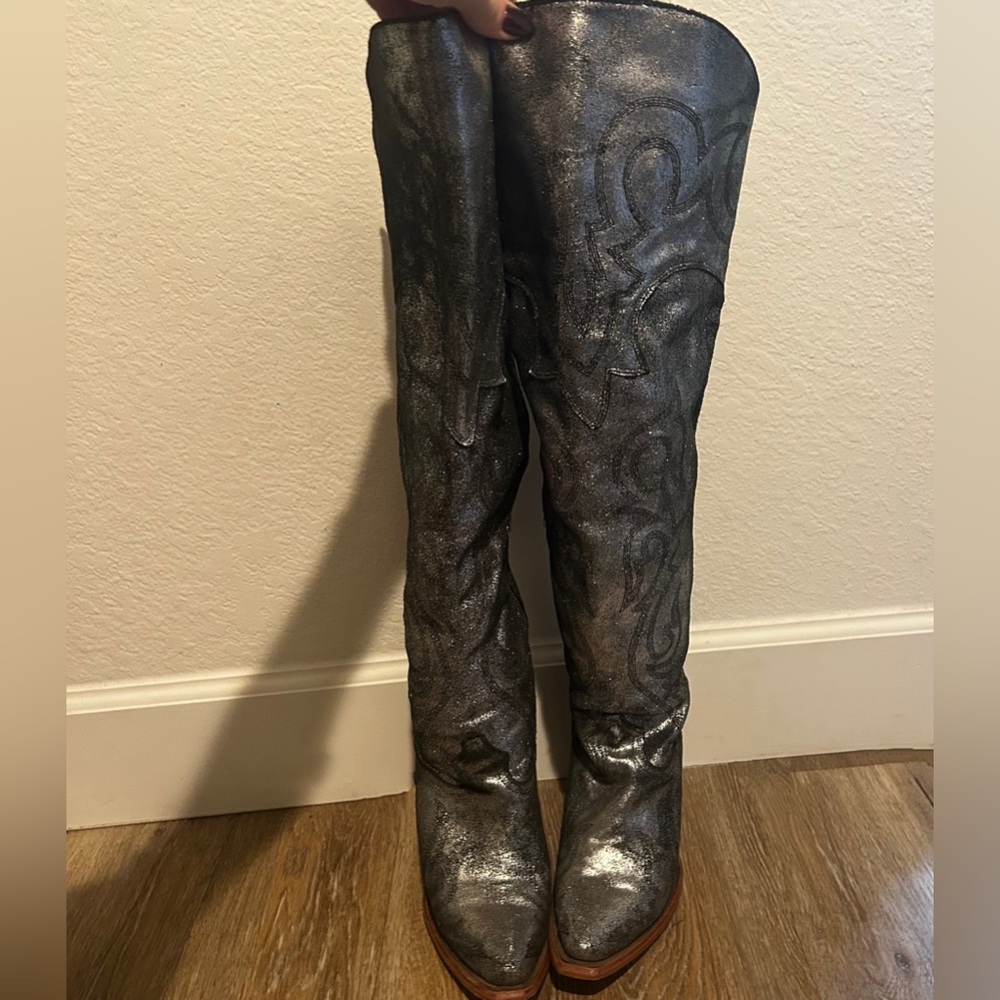 CORRAL WOMEN'S METALLIC TALL WESTERN BOOTS - SNIP TOE - Picture 3 of 5